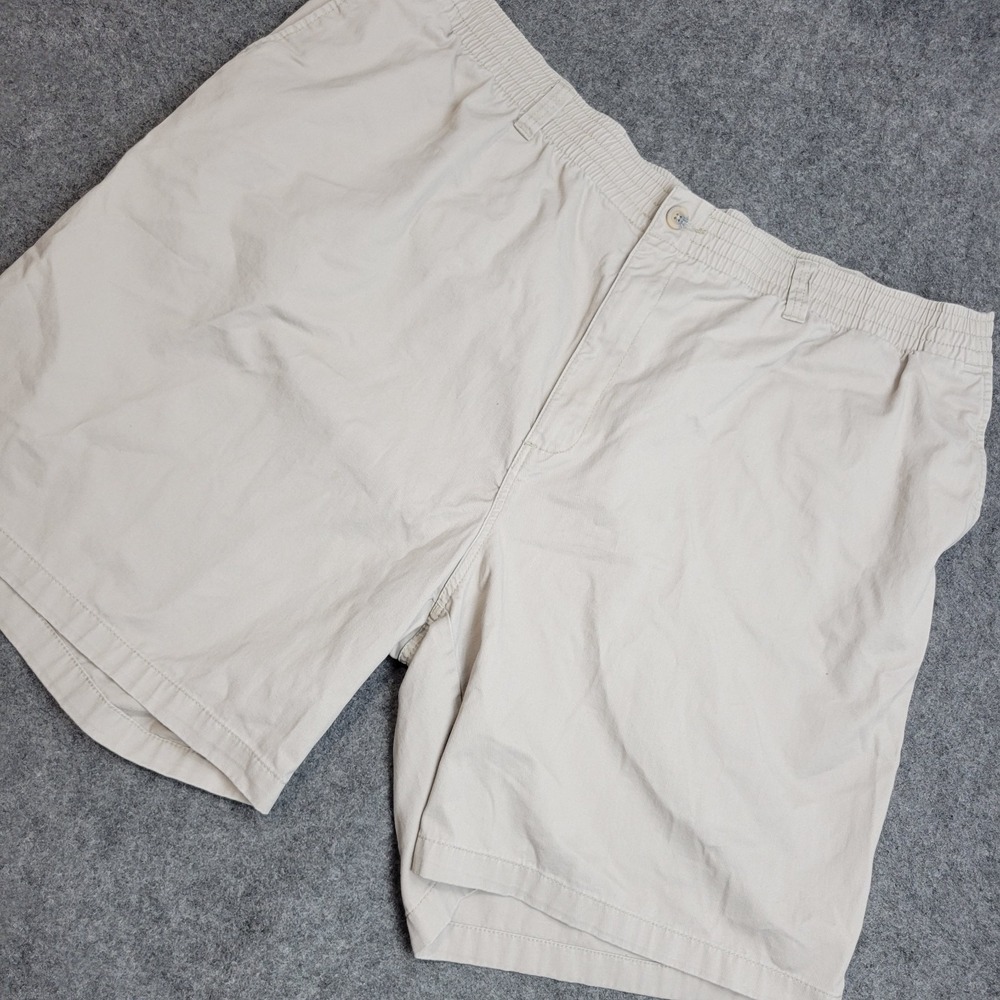 Harbor Bay Shorts Mens 3XL Beige Big & Tall Elastic Waistband DXL Stretch